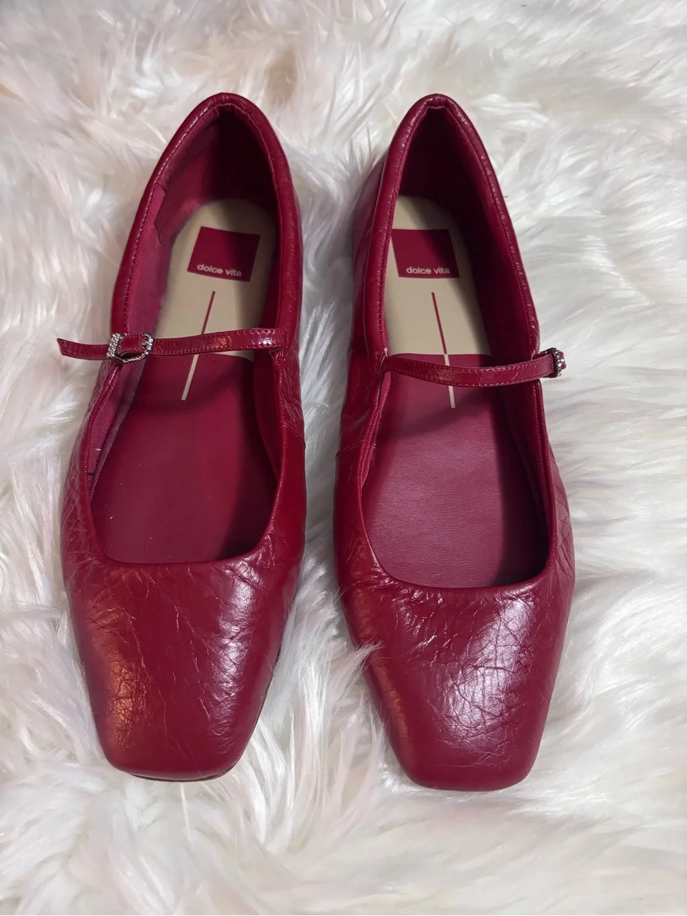 Dolce Vita Mary Jane Flats in Red